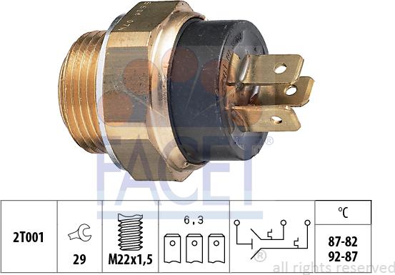 FACET 7.5606 - Temperature Switch, radiator / air conditioner fan car-mod.net