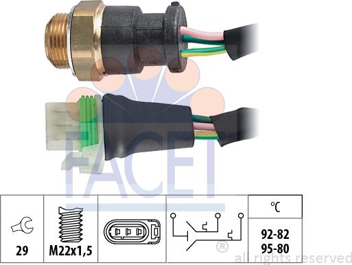 FACET 7.5618 - Temperature Switch, radiator / air conditioner fan car-mod.net