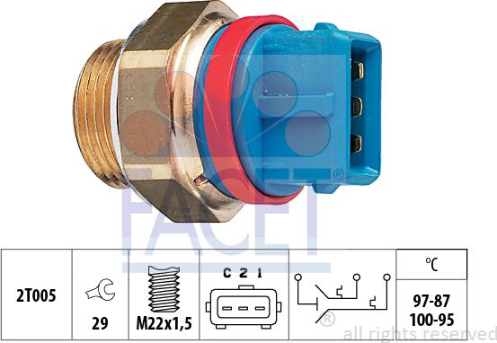 FACET 7.5631 - Temperature Switch, radiator / air conditioner fan car-mod.net