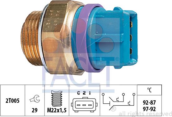 FACET 7.5629 - Temperature Switch, radiator / air conditioner fan car-mod.net