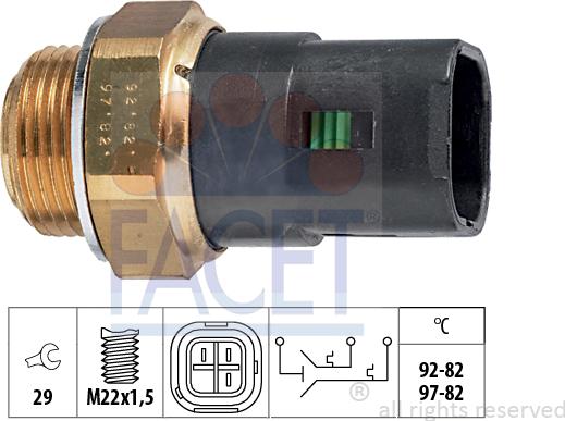 FACET 7.5628 - Temperature Switch, radiator / air conditioner fan car-mod.net