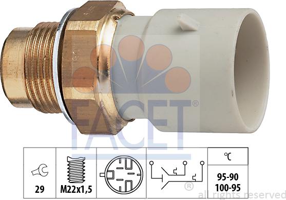 FACET 7.5676 - Temperature Switch, radiator / air conditioner fan car-mod.net