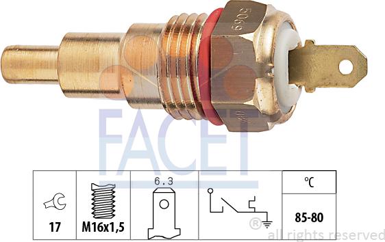 FACET 7.5068 - Temperature Switch, radiator / air conditioner fan car-mod.net