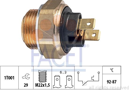 FACET 7.5005 - Temperature Switch, radiator / air conditioner fan car-mod.net