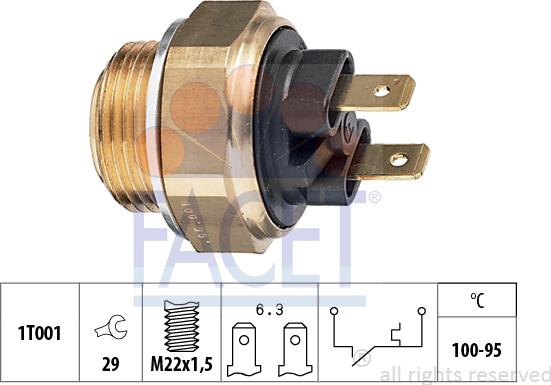 FACET 7.5019 - Temperature Switch, radiator / air conditioner fan car-mod.net