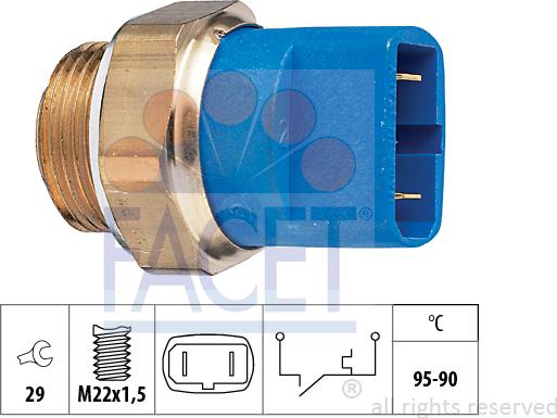 FACET 7.5032 - Temperature Switch, radiator / air conditioner fan car-mod.net