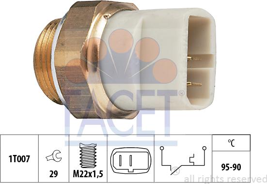 FACET 7.5027 - Temperature Switch, radiator / air conditioner fan car-mod.net