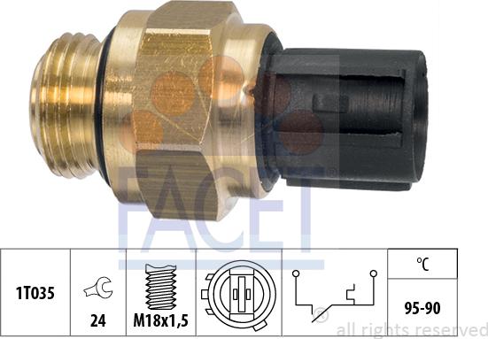 FACET 7.5196 - Temperature Switch, radiator / air conditioner fan car-mod.net