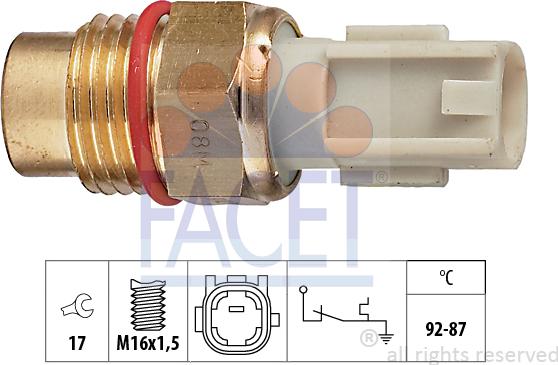 FACET 7.5198 - Temperature Switch, radiator / air conditioner fan car-mod.net