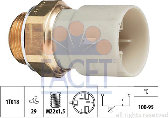 FACET 7.5147 - Temperature Switch, radiator / air conditioner fan car-mod.net