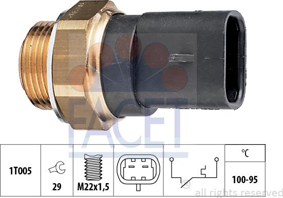 FACET 7.5117 - Temperature Switch, radiator / air conditioner fan car-mod.net