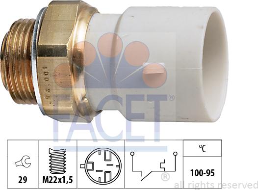 FACET 7.5182 - Temperature Switch, radiator / air conditioner fan car-mod.net