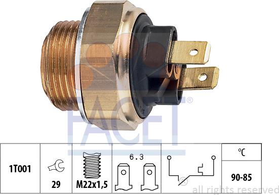 FACET 7.5134 - Temperature Switch, radiator / air conditioner fan car-mod.net
