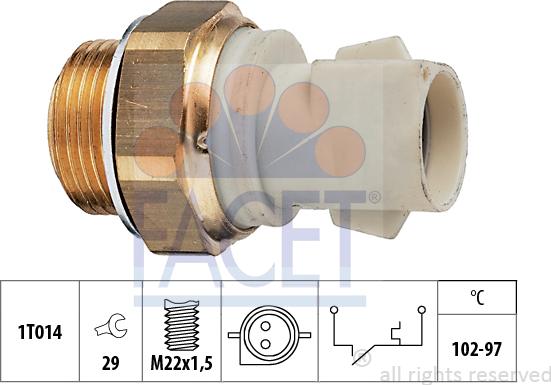 FACET 7.5137 - Temperature Switch, radiator / air conditioner fan car-mod.net