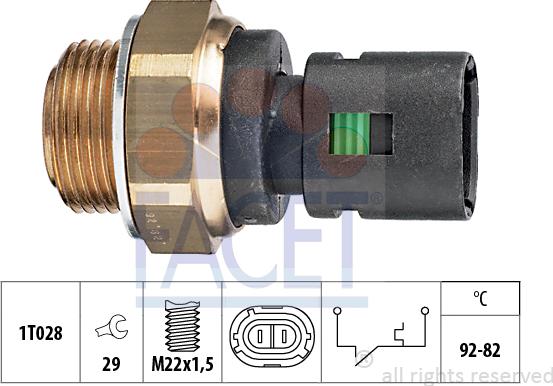 FACET 7.5128 - Temperature Switch, radiator / air conditioner fan car-mod.net
