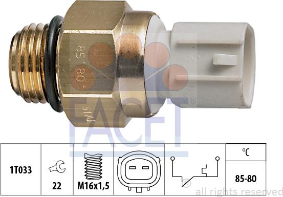 FACET 7.5173 - Temperature Switch, radiator / air conditioner fan car-mod.net