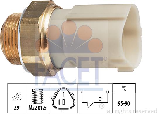 FACET 7.5262 - Temperature Switch, radiator / air conditioner fan car-mod.net