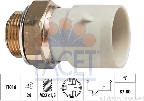 FACET 7.5271 - Temperature Switch, radiator / air conditioner fan car-mod.net