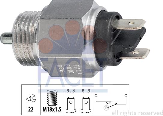 FACET 7.6010 - Reverse light Switch car-mod.net