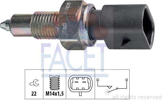 FACET 7.6038 - Reverse light Switch car-mod.net