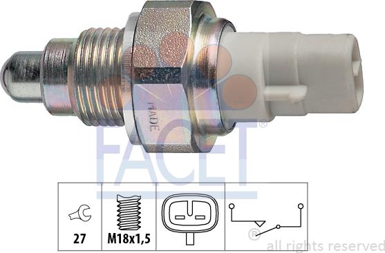 FACET 7.6111 - Reverse light Switch car-mod.net