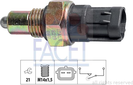 FACET 7.6219 - Reverse light Switch car-mod.net
