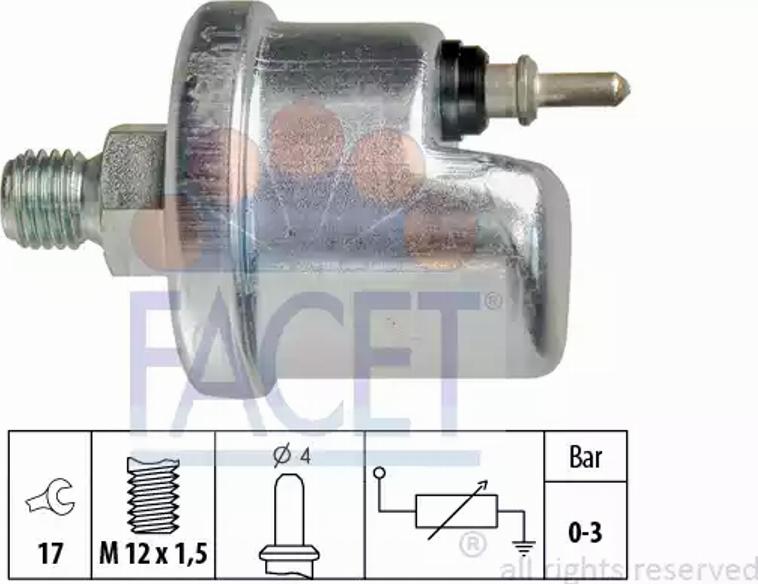 FACET 7.0630 - Sender Unit, oil pressure car-mod.net