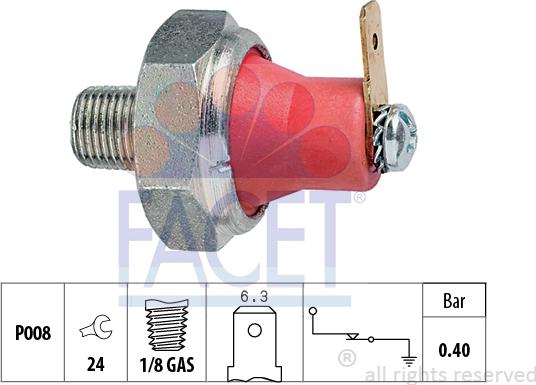 FACET 7.0094 - Sender Unit, oil pressure car-mod.net