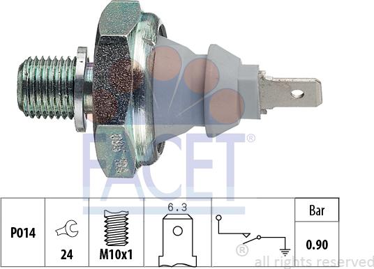FACET 7.0095 - Sender Unit, oil pressure car-mod.net