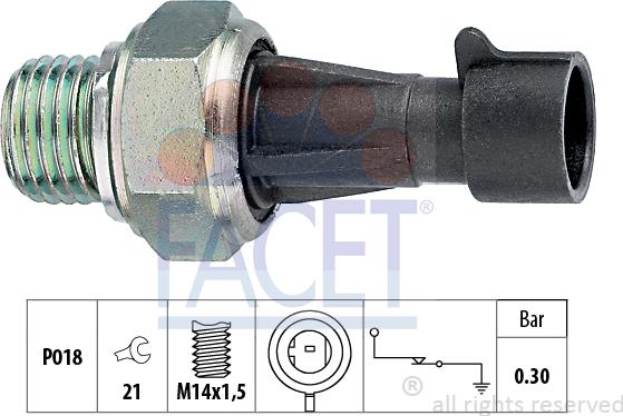 FACET 7.0096 - Sender Unit, oil pressure car-mod.net