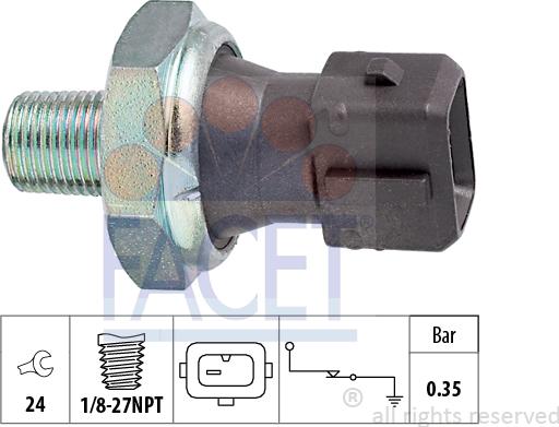 FACET 7.0091 - Sender Unit, oil pressure car-mod.net