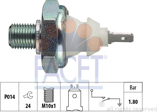FACET 7.0045 - Sender Unit, oil pressure car-mod.net