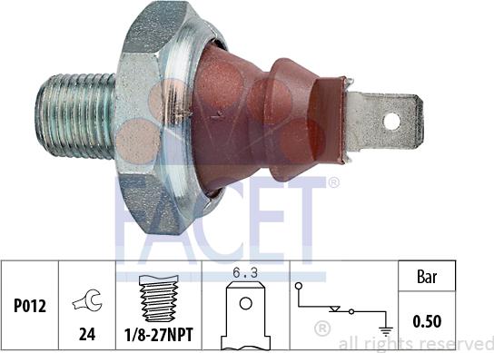 FACET 7.0047 - Sender Unit, oil pressure car-mod.net