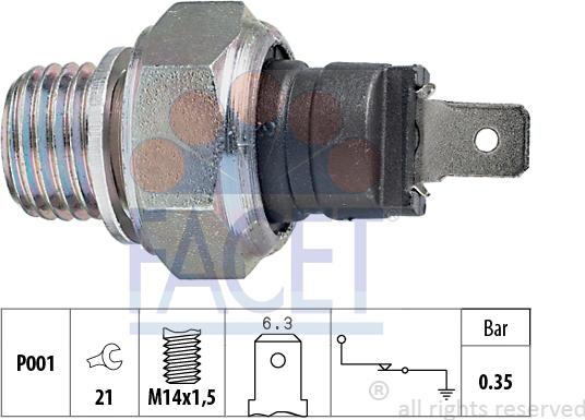 FACET 7.0006 - Sender Unit, oil pressure car-mod.net