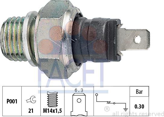 FACET 7.0000 - Sender Unit, oil pressure car-mod.net