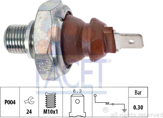 FACET 7.0008 - Sender Unit, oil pressure car-mod.net