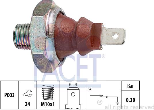 FACET 7.0007 - Sender Unit, oil pressure car-mod.net