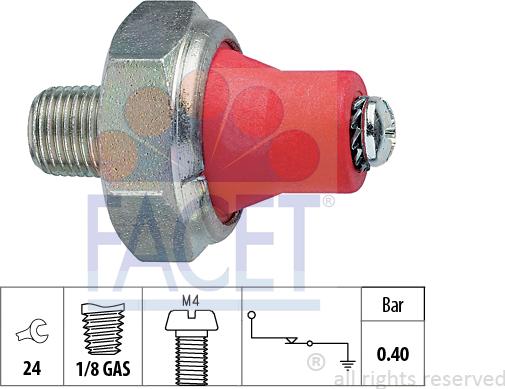 FACET 7.0014 - Sender Unit, oil pressure car-mod.net