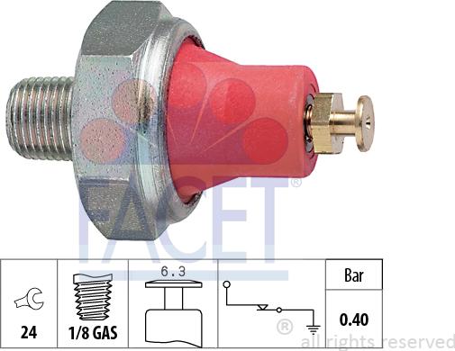 FACET 7.0016 - Sender Unit, oil pressure car-mod.net