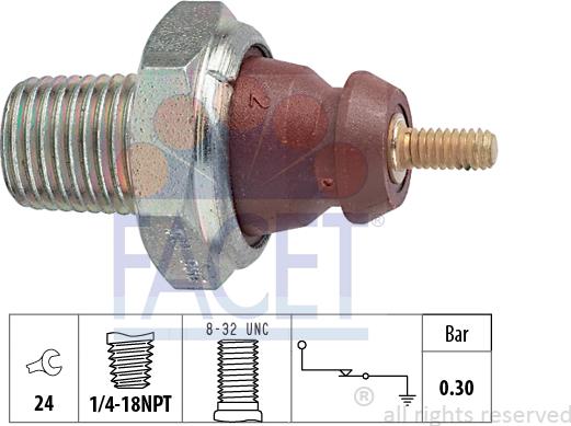 FACET 7.0011 - Sender Unit, oil pressure car-mod.net