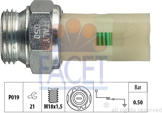 FACET 7.0075 - Sender Unit, oil pressure car-mod.net