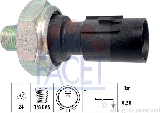 FACET 7.0195 - Sender Unit, oil pressure car-mod.net