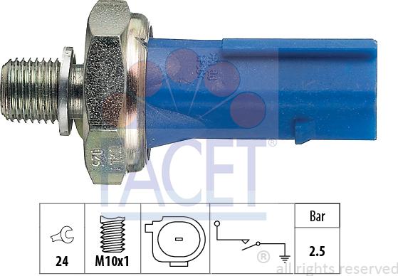 FACET 7.0192 - Sender Unit, oil pressure car-mod.net