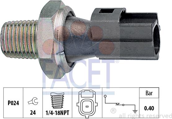 FACET 7.0145 - Sender Unit, oil pressure car-mod.net