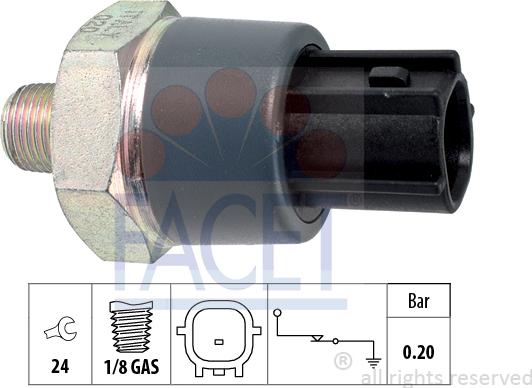 FACET 7.0166 - Sender Unit, oil pressure car-mod.net