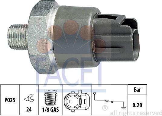 FACET 7.0114 - Sender Unit, oil pressure car-mod.net