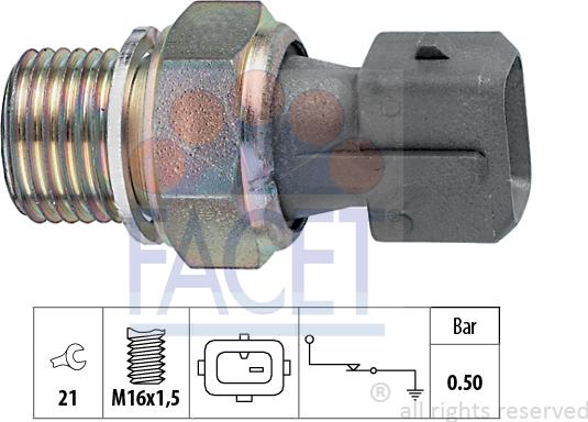 FACET 7.0116 - Sender Unit, oil pressure car-mod.net
