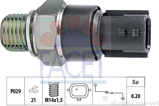 FACET 7.0189 - Sender Unit, oil pressure car-mod.net