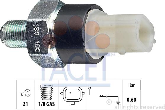 FACET 7.0180 - Sender Unit, oil pressure car-mod.net
