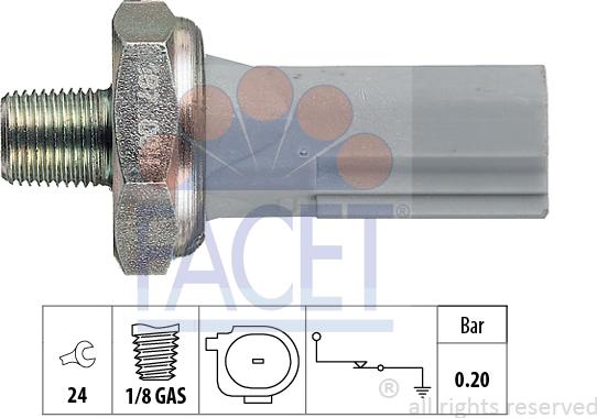 FACET 7.0187 - Sender Unit, oil pressure car-mod.net